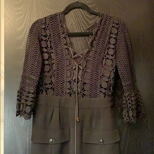 Self-Portrait long dress- open top, slit up front.